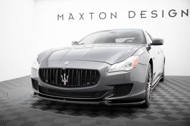 Frontlippe passend für Maserati Quattroporte Mk6 schwarz Hochglanz