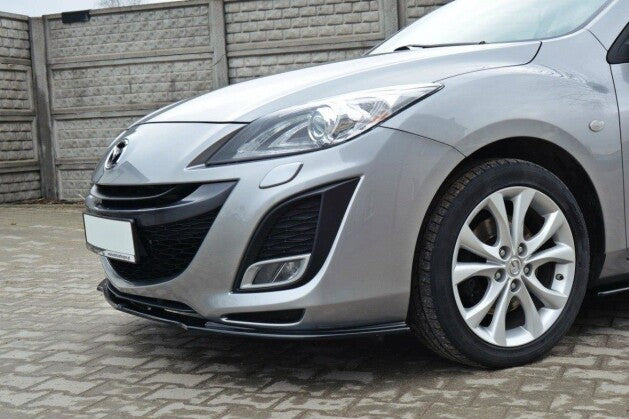 Frontlippe passend für Mazda 3 MK2 SPORT (vor FL) schwarz Hochglanz