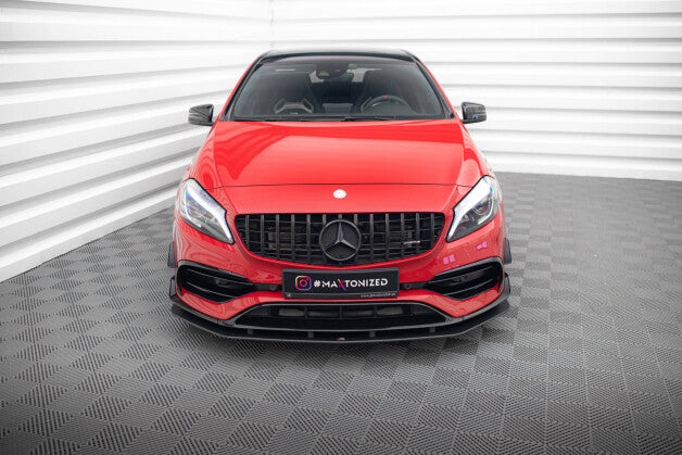 Frontlippe passend für Mercedes A 45 AMG Aero W176 FL roter Kern