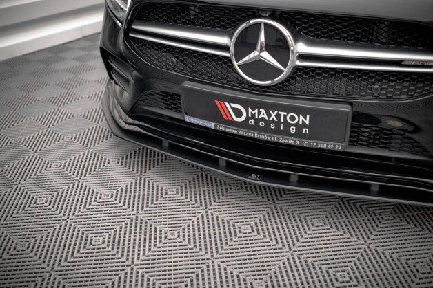 Frontlippe passend für Mercedes A35 AMG / AMG-Line Aero Pack W177 schwarz matt
