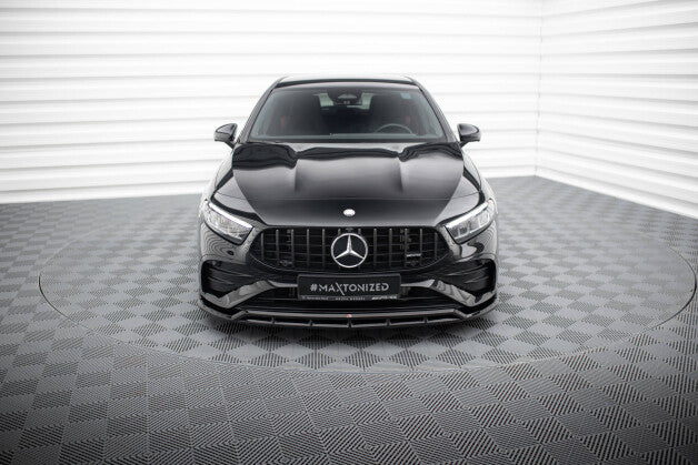 Frontlippe passend für Mercedes-AMG A35 / A AMG-Line W177 FL schwarz Hochglanz
