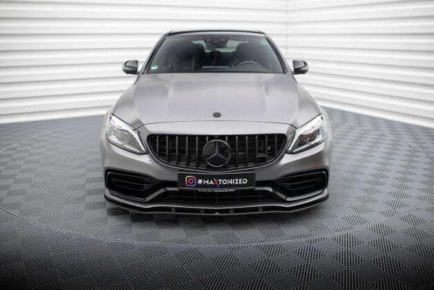 Frontlippe passend für Mercedes-AMG C63 Limousine / Kombi W205 FL roter Kern