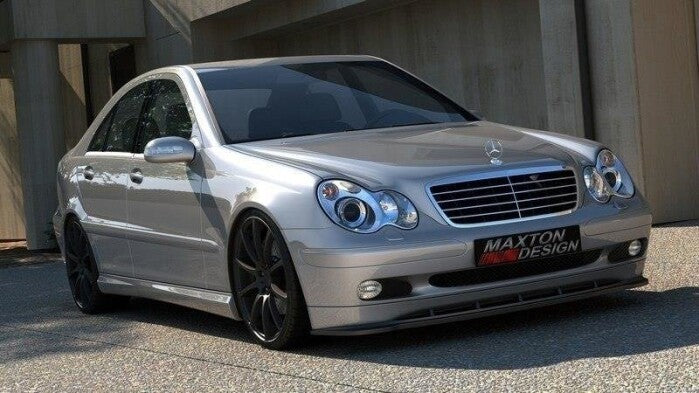 Frontlippe passend für Mercedes C-Klasse W203 2000-2003 schwarz Hochglanz