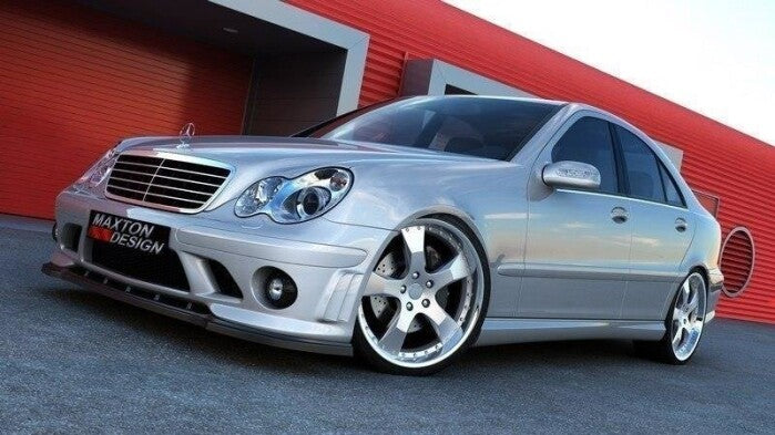 Frontlippe passend für Mercedes C-Klasse W203 schwarz Hochglanz