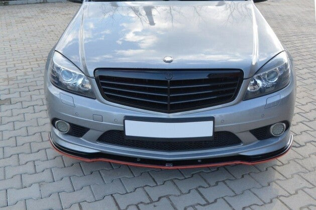 Frontlippe passend für Mercedes C Limousine / Kombi AMG-Line W204 / S204 schwarz Hochglanz