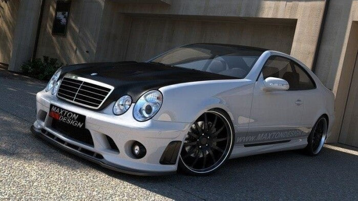 Frontlippe passend für Mercedes CLK W208 (für ME-CLK-208-AMG204-F1 Front Stoßstange) schwarz Hochglanz