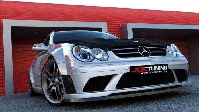 Frontlippe passend für Mercedes CLK W209 (für ME-CLK-209-BLACK-F1 Stoßstange) schwarz Hochglanz
