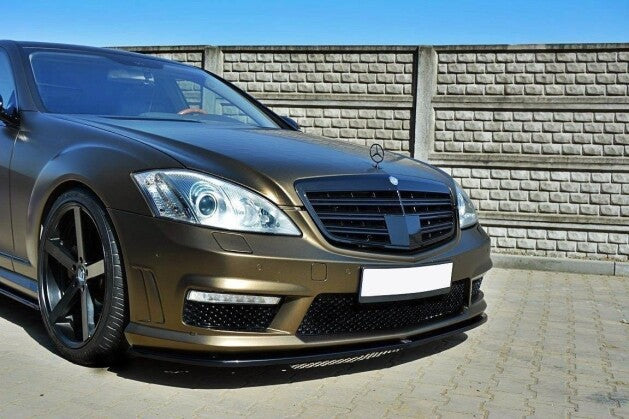 Frontlippe passend für Mercedes S-Klasse W221 AMG schwarz Hochglanz