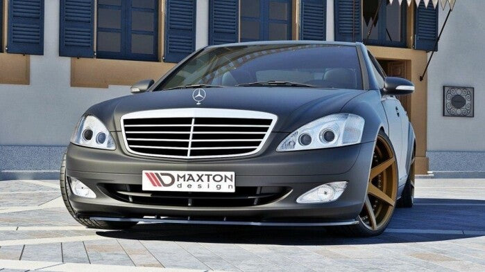 Frontlippe passend für Mercedes S-Klasse W221 schwarz Hochglanz