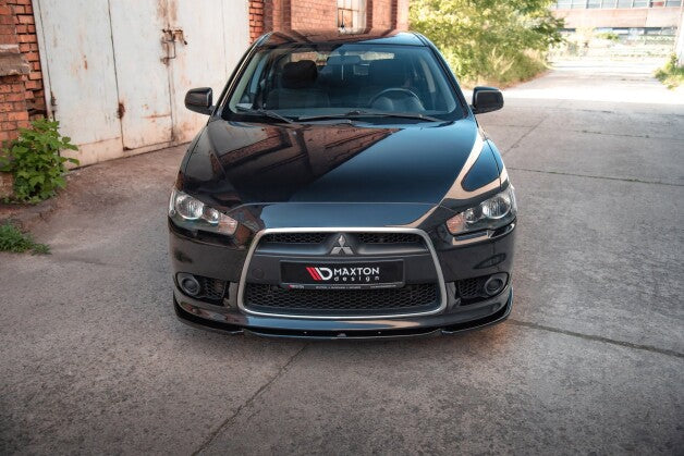 Frontlippe passend für Mitsubishi Lancer Sportback Mk8 schwarz Hochglanz