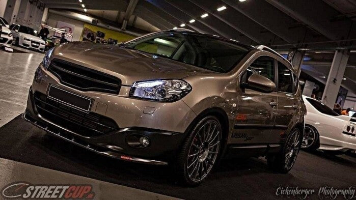 Frontlippe passend für Nissan QASHQAI FL schwarz Hochglanz
