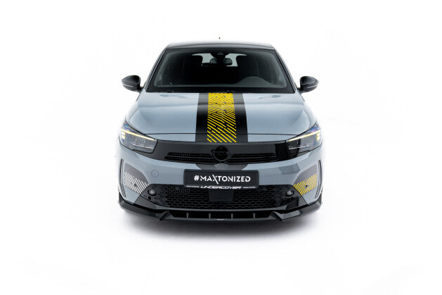 Frontlippe passend für Opel Corsa F FL (Mk6 FL) schwarz Hochglanz