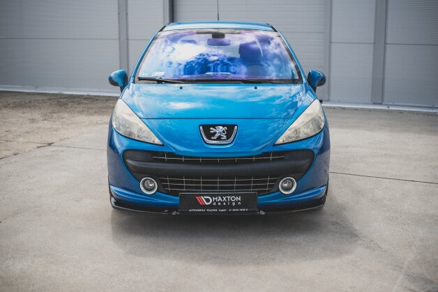 Frontlippe passend für Peugeot 207 Sport schwarz Hochglanz
