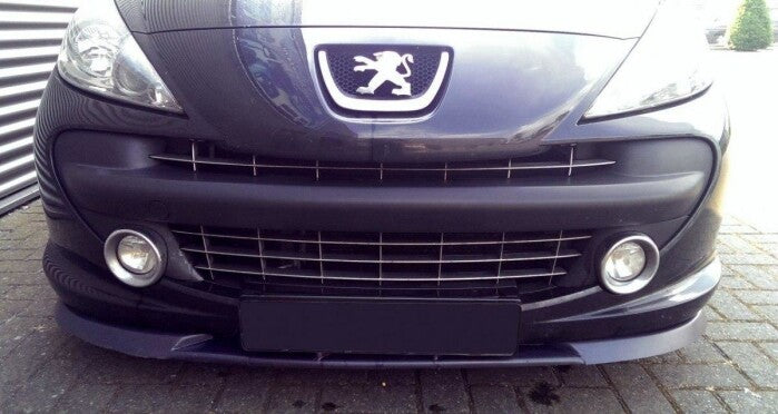 Frontlippe passend für Peugeot 207 vor FL schwarz Hochglanz