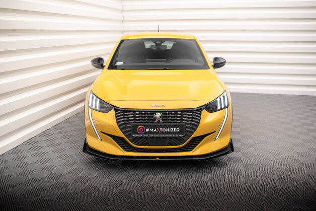 Frontlippe passend für Peugeot 208 GT Mk2 roter Kern + Hochglanz Flaps