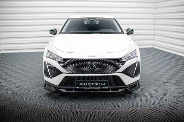 Frontlippe passend für Peugeot 408 Mk1 schwarz Hochglanz