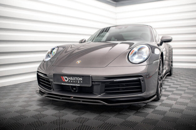Frontlippe passend für Porsche 911 Carrera 4S 992 schwarz Hochglanz