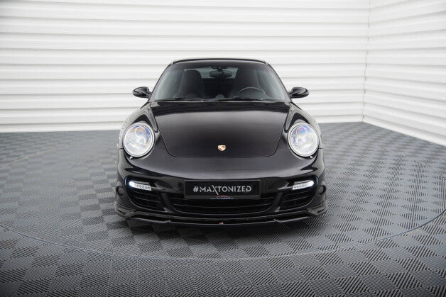 Frontlippe passend für Porsche 911 Turbo 997 schwarz Hochglanz