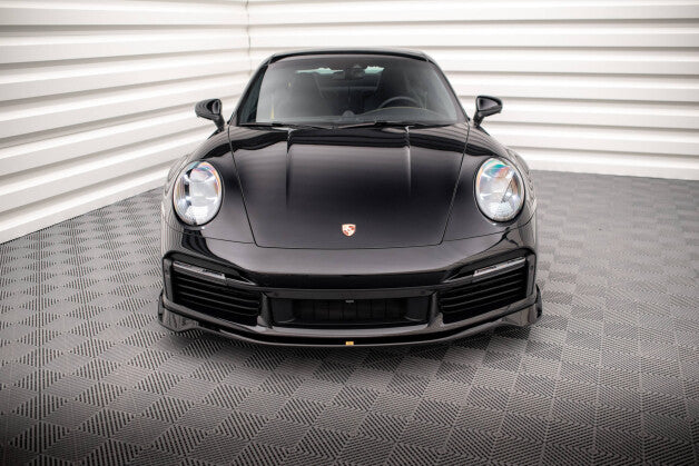 Frontlippe passend für Porsche 911 Turbo S 992 schwarz Hochglanz