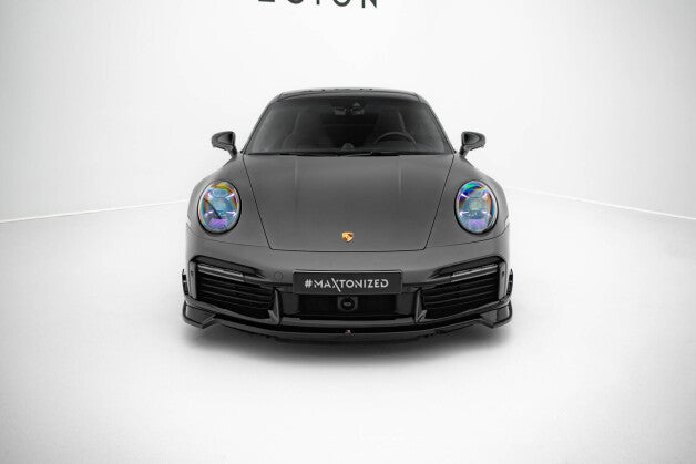 Frontlippe passend für Porsche 911 Turbo S Sport Package 992 schwarz Hochglanz