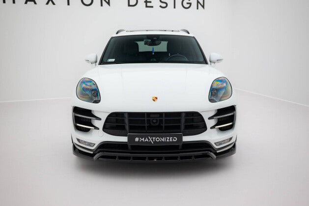 Frontlippe passend für Porsche Macan Turbo Mk1 schwarz Hochglanz