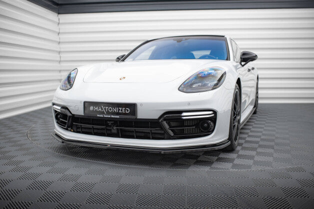 Frontlippe passend für Porsche Panamera GTS 971 schwarz Hochglanz