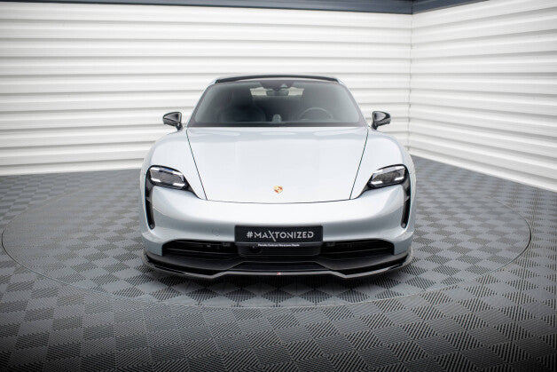 Frontlippe passend für Porsche Taycan / Taycan 4 / Taycan 4S / Taycan GTS Mk1 schwarz Hochglanz