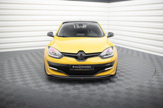 Frontlippe passend für Renault Megane 3 RS V.2 schwarz Hochglanz