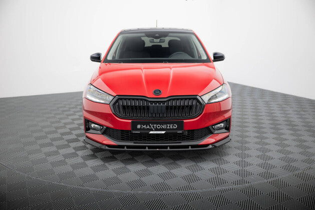 Frontlippe passend für Skoda Fabia Mk4 schwarz Hochglanz