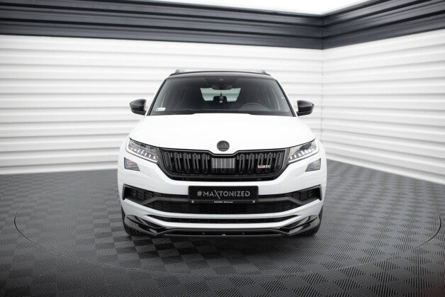 Frontlippe passend für Skoda Kodiaq Mk1 Sportline/RS schwarz Hochglanz