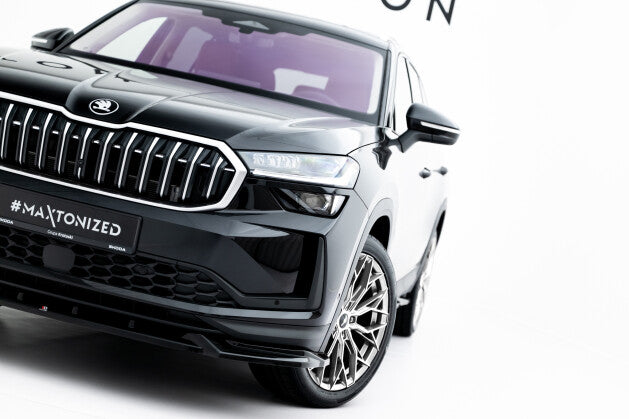 Frontlippe passend für Skoda Kodiaq Mk2 schwarz Hochglanz