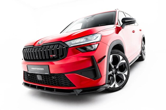 Frontlippe passend für Skoda Kodiaq RS Mk2 schwarz Hochglanz