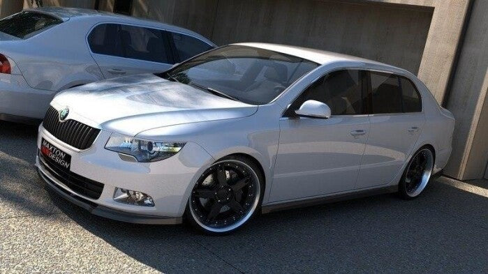 Frontlippe passend für Skoda Superb Mk2 schwarz Hochglanz