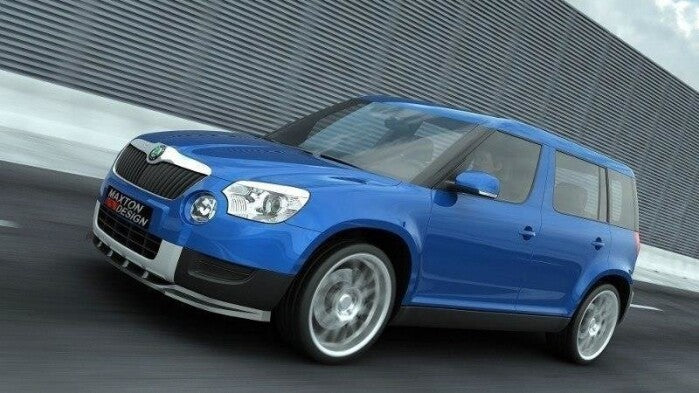 Frontlippe passend für Skoda Yeti schwarz Hochglanz