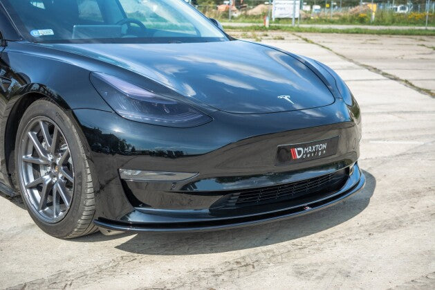 Frontlippe passend für Tesla Model 3 schwarz Hochglanz