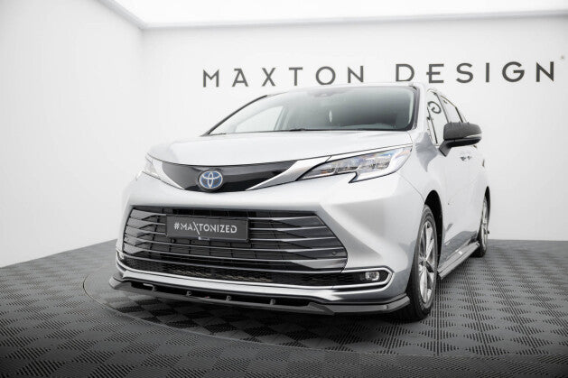 Frontlippe passend für Toyota Sienna Mk4 schwarz Hochglanz