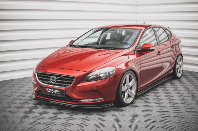 Frontlippe passend für Volvo V40 schwarz Hochglanz