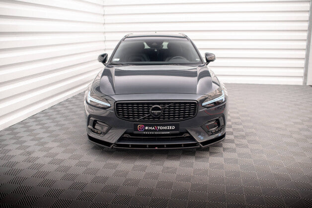 Frontlippe passend für Volvo V90 / S90 R-Design Mk2 schwarz Hochglanz