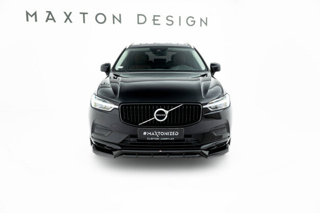 Frontlippe passend für Volvo XC60 Mk2 schwarz Hochglanz