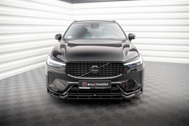 Frontlippe passend für Volvo XC60 R-Design Mk2 FL schwarz Hochglanz