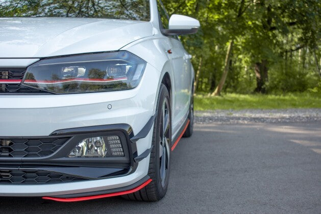 Frontlippe passend für VW Polo GTI / R-line Mk6 schwarz Hochglanz