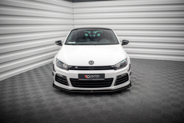 Frontlippe passend für VW Scirocco R Mk3 roter Kern + Hochglanz Flaps