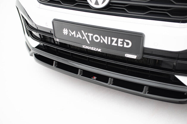 Frontlippe passend für VW T-Roc R Mk1 schwarz Hochglanz