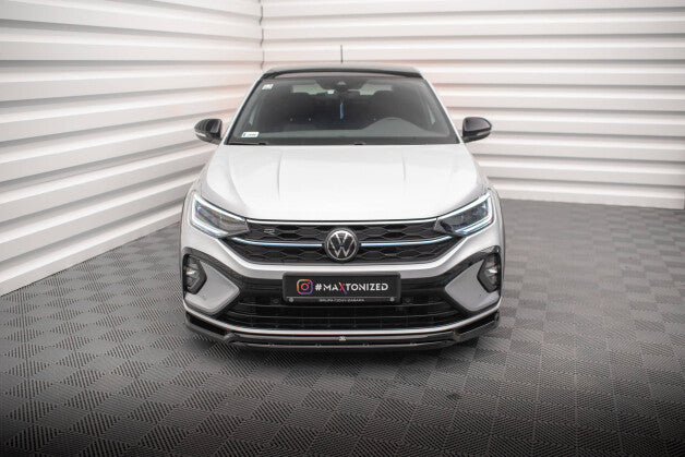 Frontlippe passend für VW Taigo R-Line Mk1 schwarz Hochglanz