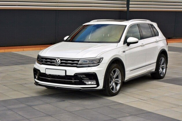 Frontlippe passend für Vw Tiguan Mk2 R-Line schwarz Hochglanz