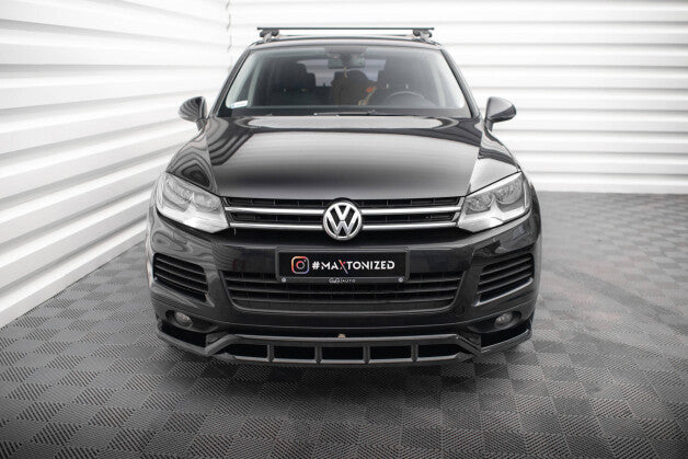 Frontlippe passend für VW Touareg Mk2 schwarz Hochglanz