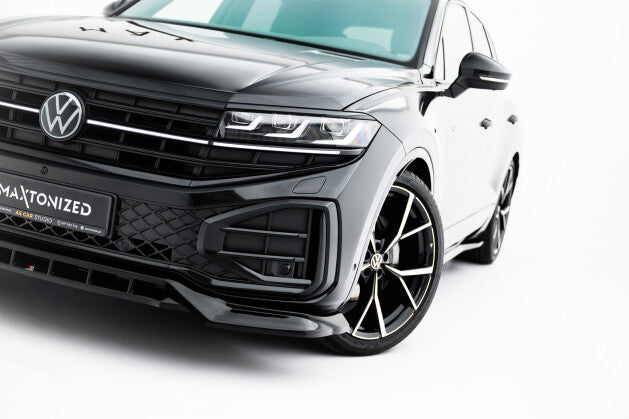 Frontlippe passend für VW Touareg R-Line Mk3 FL schwarz Hochglanz