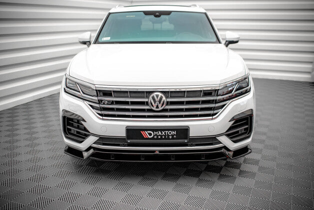 Frontlippe passend für VW Touareg R-Line Mk3 schwarz Hochglanz