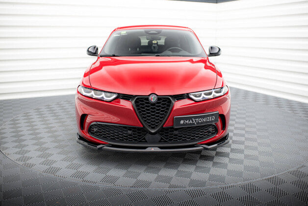 Frontlippe V.1 passend für Alfa Romeo Tonale Mk1 schwarz Hochglanz