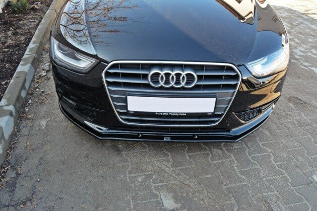 Frontlippe V.1 passend für Audi A4 B8 FL schwarz Hochglanz